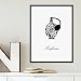 Produktbild Design-Poster mit Bilderrahmen Schwarz 'Parfüm' 30x40 cm schwarz-weiss Motiv Typographie Mode Dekoration