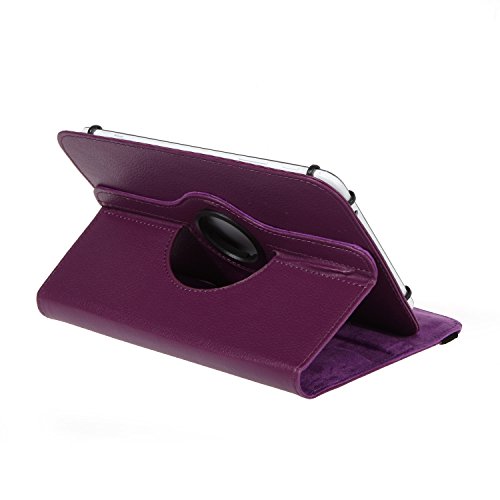 Universal Rotation Tasche für Tablet Modelle in 7, 8 oder 10 Zoll Größe Case Schutz Hülle Cover (10 Zoll, Violett) - 2