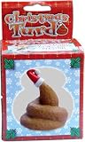 Navidad Turd - enrrollador vaporoso de goma con un sombrero de Santa