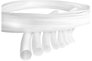 PTFETUBESHOP PTFE Teflon Tube (PTFE tubo 6 mm x 8 mm) 50 metri - Tubo in PTFE in puro granulato di PTFE - Adatto da -70 °C a 260 °C - Resistente agli agenti chimici - Coefficiente di attrito molto basso