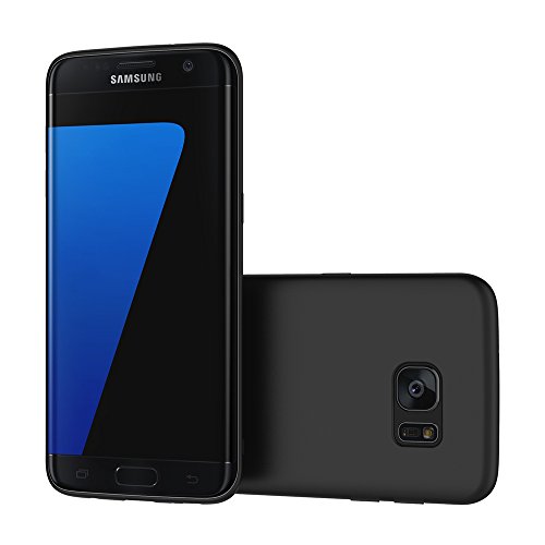 Funda Samsung Galaxy S7 Edge  AICEK Negro Silicona Fundas para Samsung S7 Edge Carcasa Galaxy S7 Edge Negro Silicona Funda Case  5 5  