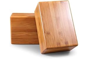 HOSSEJOY Bamboo Yoga Block, Bamboo Handstand Block,Support Brick to Deepen Poses, Improve Strength and Aid Balance and Flexibility, Non-Toxic, Odorless, and Water-Resistant