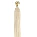 100 Strands 18" 20" 22" Pre Bonded U Tip Human Hair Extensions Keratin Nail Remy Hair Straight Long for Women Beauty, 18"-50g, #60 Platinum Blonde