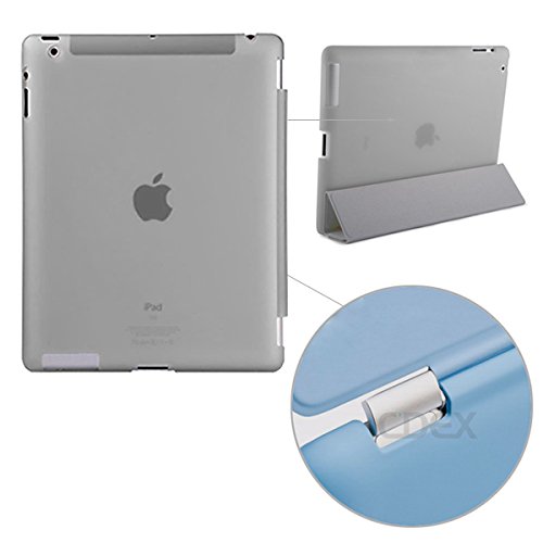 doupi® Smart Cover für iPad 2 3 4 mit Smart An/Aus Funktion Etui Schutz Hülle Kunstleder Schutzhülle Ständer Tasche grau - 2