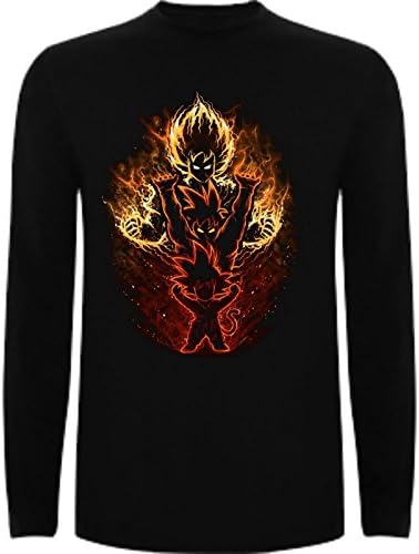 The Fan Tee Long Sleeves T-Shirt Dragon Ball Son Goku Anime Vegeta Piccolo Akira Toriyama Woman L DAdb007