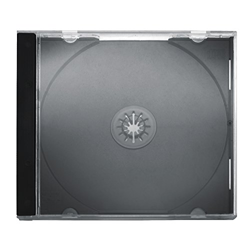 CD Jewelcase /CD Hüllen /CD Leer Hüllen für 1 CD/DVD, transparent, Tray schwarz (10mm) 50 Stück im Karton - 5