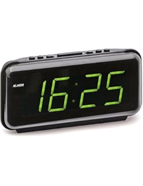 Atlanta Digitalwecker große LED Leuchtanzeige in Grün Quarz - 197/7