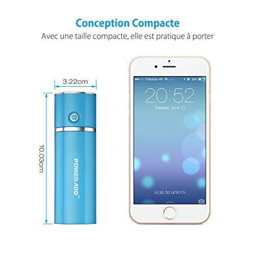 Poweradd Slim2 5000mAh Chargeur Portable Batterie de Secours Externe Apple Adapteurs Non Inclus  pour iphone 7  iphone 7 plus  samsung S7 et D   autre