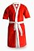 Loomkart Very Fine Export Quality Bath Robes in Red With White Very Soft Velvet Finish in Avioni Zip-Packing- Standard Size RS.949.00