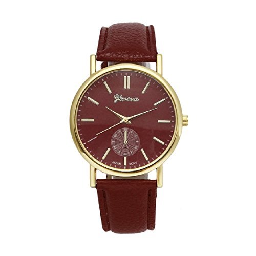 Vovotrade®New Unisex Leder-Band-analoge Quarz-Armbanduhr Uhren Vogue Vovotrade®New Unisex Leder-Band-analoge Quarz-Armbanduhr Uhren Vogue
