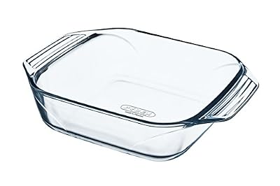 Pyrex 8010667 Optimum Plat à four carré en verre ultra résistant Prise en main facile 29x23 cm