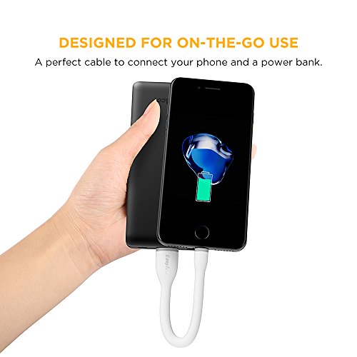 [Apple MFi Zertifiziert] EasyAcc Lightning zu USB Kabel 15cm Lade und Datenkabel im Unibody Design für iPhone 6s, 6s Plus, 6, 6 Plus, 5s, 5c, 5, iPad Air, Air 2, iPad Mini, Mini 2, Mini 3, iPad 4 Gen, iPod Touch 5 Gen und iPod Nano 7 Gen Farbe Weiß - 3
