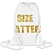 Produktbild Harma Art Size Matters Kundenspezifischen bedruckte Kordelzugtasche - 100% weicher Polyester - Eine stilvolle Tasche für den alltäglichen Gebrauch