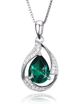 Jewelrypalace 2.5ct Luxus Grün Simulierte Nano Russischen Smaragd Anhänger Halskette Kette 925 Sterlingsilber