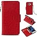 Produktbild Samsung Galaxy S7 Hülle, YYX Galaxy S7 Schutzhülle, Premium Ultra Dünn PU Leder Brieftasche Handyhülle Bookstyle Magnetisch Flip Lederhülle Handytasche mit Weich Silikon Dauerhaft TPU Innere Back Cover Retro Business Brieftasche Tasche Hülle [Kartensteckplatz] [Standfunktion] für Samsung Galaxy S7 / G9300 (5.1") - Rot
