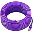 FEDUS 1 Meter Cat6A Shielded Foiled Twisted 4 Pair Sftp Sstp High Speed Gigabit Computer Network Internet Rj45 Lan Wire Patch Ethernet Cable For Printer, Personal Computer PURPLE