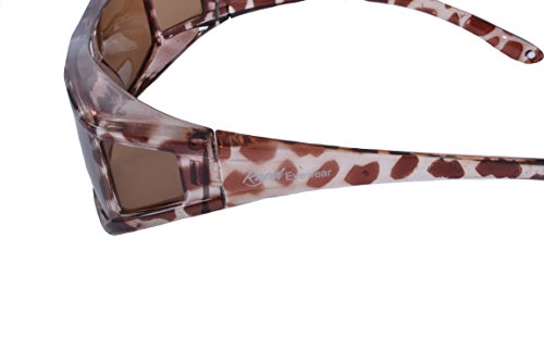 Polarisierte UV Sonnenüberbrille für Damen – Moderne Schildpatt - 9