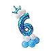 Produktbild Sharplace Ballon Zahl 0-9 in Blau - Folienballons und Latexballons als Kinder Geschenk Geburtstag Party Dekoration - Nummer 6