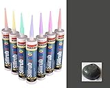 Muy Fácil Aplicación Dark Grey Colour Premium Silicone Caulk mastic Sealant +FREE UK DELIVERY+