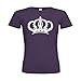 Produktbild dress-puntos Woman T-Shirt Krone Crown 20drpt15-w00216-320 Textil purple / Motiv weiss / Gr. S