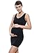 Franato Women's Seamless Maternity Sleeveless Dress Slips Medium Black