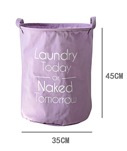 YOUJIA Groß Wasserdichter Wäschesack Wäschetruhe für Schmutzwäsche, Wäschebox aus Stoff Wäschebehälter Wäschetonne Wäschekörbe Aufbewahrungsboxen für Kinder Spielzeug Grün - 3