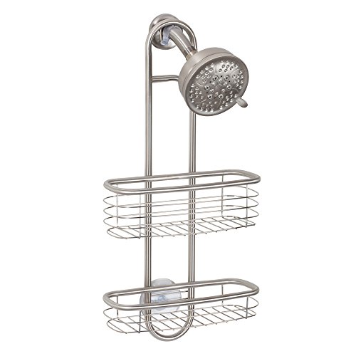 InterDesign Forma Ultra Badezimmer-/Dusch-Caddy mit Saugnapf für Shampoo, Conditioner, Seife – Edelstahl Gebürstet - 3