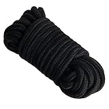 Sh! Bondage Rope 10 Meters Black Long Soft Braid for Tie-Up & Japanese Shibari Restraint: 10 Meters