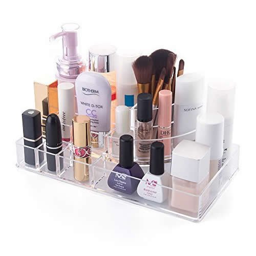 LaRoc Clear Acrylic Cosmetic Organiser Makeup Lipstick Jewelry Display Box Tidy Case