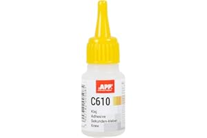 AUTO-PLAST PRODUKT APP C610 Colle cyanoacrylate forte | Colle liquide Super Glue | Idéale pour assembler le caoutchouc, les matières plastiques et le métal | Moyenne viscosité | 20 g