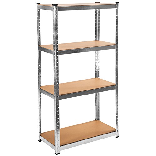 TecTake Werkstattregal mit 4 Ablagen 320kg Gesamttraglast Steckregal Lagerregal Werkbank160x80x40cm