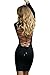 Produktbild Neue Damen Schwarz Lace Up Rückseite Figurbetont Midi Kleid Club Wear Abend Party Besondere Anlässe Größe M UK 10–12 EU 38–40