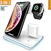 Produktbild CHARGER DOCK 3-in-1-Schnellladestation für alle Qi-fähigen Geräte/iPhone XS Max/XS/XR / 8 Galaxy Note 10 9 S10 S9 Plus/iWatch/Airpods/Airdots