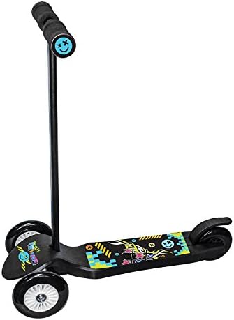 Kids/Childrens Scooters Street Kick/Push light flashing various designs ideal christmas birthday gift/present (Trail Twist Junior Scooter (Black))