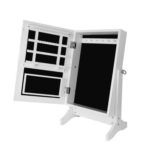 Miadomodo Schmuckschrank Spiegelschrank - (B/H/T): ca. 37/62/22 cm - schwarz oder weiss