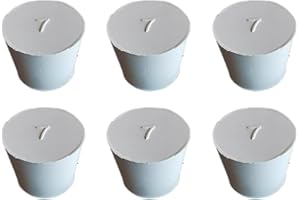 HeyWin Labor Gummistopfen,7#,6 Stück,Vollgummi Stopfen Konisch Gummistopfen, werden für das Versiegeln von Ballonflaschen im Labor verwendet