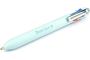 Pentel BXC470-LC 4-kolorowy długopis iZee, wybór kolorów (pomarańczowy/jasnoniebieski/różowy/fioletowy) za pomocą bocznych przycisków, grubość kreski 0,5 mm, do wielokrotnego napełniania, 1 sztuka