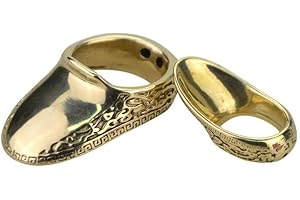 AMEYXGS Archery Thumb Ring Handmade Brass Finger Protector Thumb Protector Ring for Outdoor Archery Hunting Accessories