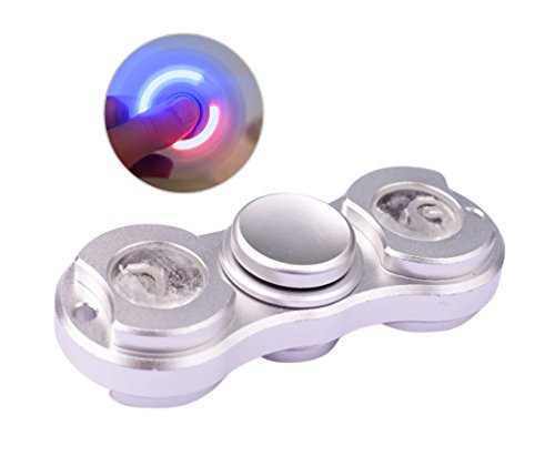 Ocool Spinner Fidget Toy, LED Fidget Spinner Focus Toy Aluminum High Speed Spins Helps Focusing for Anxiety Stress Reducer Relieves Autism Adult Children, Silver (Popular Among Children and School) Ocool Spinner Fidget Toy, LED Fidget Spinner Focus Toy Aluminum High Speed Spins Helps Focusing for Anxiety Stress Reducer Relieves Autism Adult Children, Silver (Popular Among Children and School)