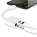 Produktbild 2 in 1 Lightning Jack Kopfhörer-Adapter Ladegerät für iPhone X/8/8 Plus iPhone 7/7 Plus iPad iPod. Kopfhörer Adapter Kopfhörer Aux Audio & Charge Adapter, Anschluss Lightning-Kabel [Audio + Charge + Music] (Unterstützung für iOS 11 System)