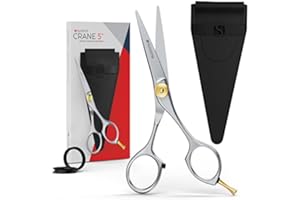 Tijeras para Barba y Bigote Suvorna para Hombre, Peluqueros, Barberos y Profesionales. Tijeras profesionales de peluquería de 5,5" fabricadas con acero inoxidable para cortar, recortar y arreglar.