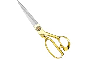 HOLLYLIFE Tijeras de Modista Profesional Tijeras de Costura Tijera de Multiuso 26,7cm Tijeras de Sastre Tijeras de Sastre Afiladas para Cortar Cuero, Ropa, Jeans, Telas, Tejidos, Alfombras