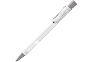 Lamy Safari White - Długopis z ergonomicznym uchwytem i szerokością linii M - dla przyjemnego długiego pisania - wykonany z wytrzymałego tworzywa sztucznego ASA - w zestawie wkład o dużej pojemności M
