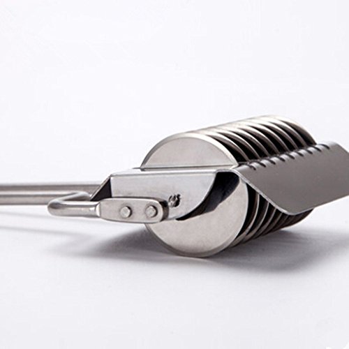 AsentechUK® manuelle Nudelpresse aus Edelstahl, Nudelmaschine, Pasta-Schneider, Form zum Drücken, Küchengerät - 5