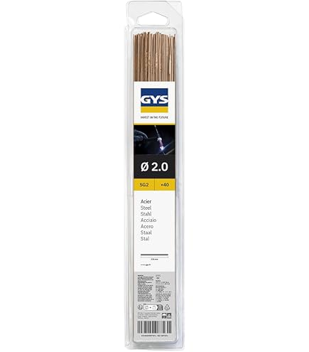 GYS Baguettes Alu 2.0 AlMg5 Etui De 40 - Consommables Soudure TIG Pour Alliages Aluminium