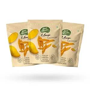 SUPER MUNCHIES Vacuum Cooked Mango, Vegan, Gluten Free, Nut Free, Zero Cholesterol, Low Fat, No Preservatives, No Trans Fat, NO Added Sugar (Pack of 3)(150 gms)