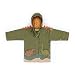 Kidorable Baby Boys Brown Dinosaur Orange Spike Hooded Rain Coat 12-18M