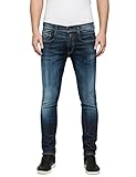 replay jeans damen bootcut Replay Herren Jeans Straight gewaschen Used Stretch Uni dunkelblau