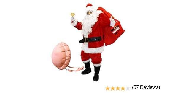 Immagini Babbo Natale Sportivo.Set Costume Da Babbo Natale Deluxe 12 Pezzi Giacca Pantaloni 10 Paia Di Sopracciglia Parrucca Barba Cover Per Stivali Occhiali Cintura Cappello Guanti Pancia Gonfiabile Sacco Amazon It Giochi E Giocattoli