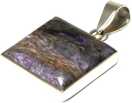 CHAROITE Sterling Silver 925 Gemstone Pendant - (CHPT0501161)